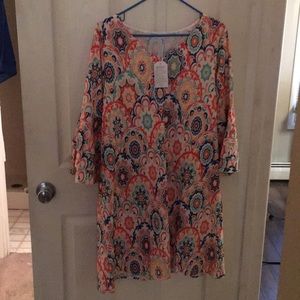V neck dress 3/4 sleeve size large